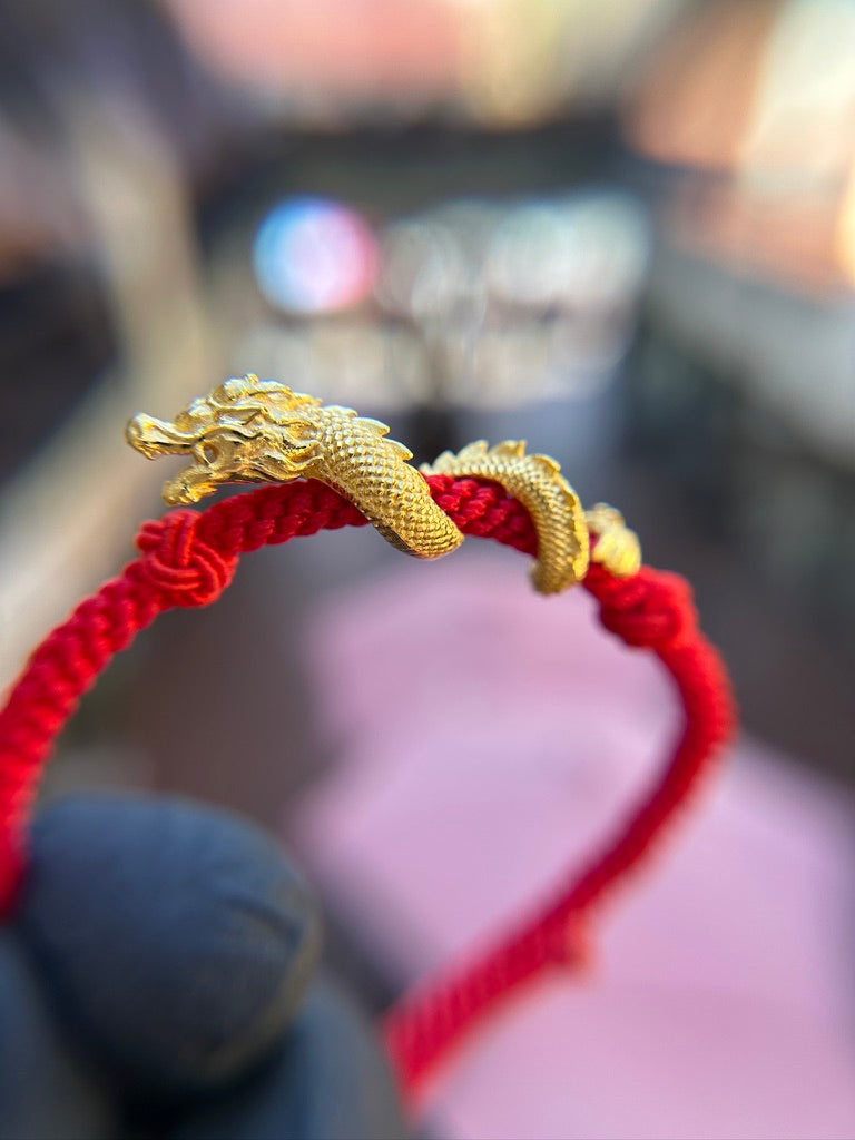 Dragon Wrapped on Red String Bracelet — detail 3