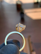 Pavé Hidden Halo Basket Engagement Ring
