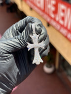 Gothic-Inspired Diamond Cross Pendant