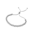 Silver 925 Rhodium Plated Beaded Lariat Italian Bracelet 5.2mm - DIB00016RH