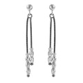 Silver 925 Black Rhodium Dangling Bead Earrings - ECE00001