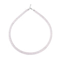 Rhodium Plated 925 Sterling Silver Mesh Inlay Swarovski Crystals Necklace - ECN00014RH