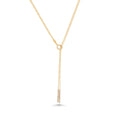 925 Sterling Silver Italian Two Strand Toggle Necklace With Clr CZ Bars - ECN00021