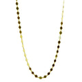 Gold Plated 925 Sterling Silver Flat Circle Necklace - ECN00024GP
