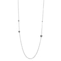 Rhodium Plated 925 Sterling Silver Bead Necklace - ECN00027RH