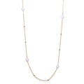 Gold Plated 925 Sterling Silver Necklace with Freshwater Pearls and Beads - ECN00028GP