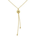 Gold Plated 925 Sterling Silver Drop Bead Necklace - ECN00029GP