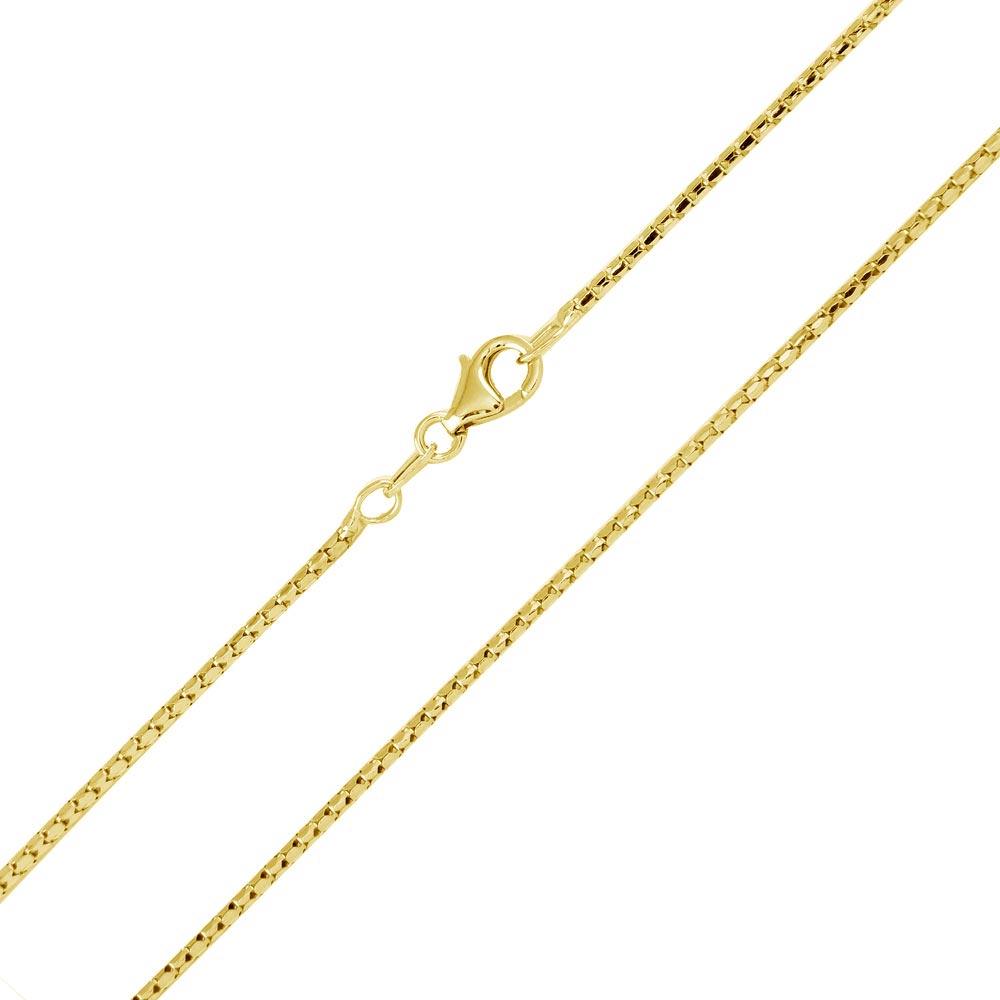 Gold Plated 925 Sterling Silver Correana Chain 1.4mm - ECN00038GP