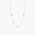 Gold Plated 925 Sterling Silver Disc Chain Necklace - ECN00067GP