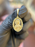 Diamond-Cut Saint Jude with Filigree Border Pendant