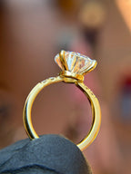 Accent Solitaire Engagement Ring