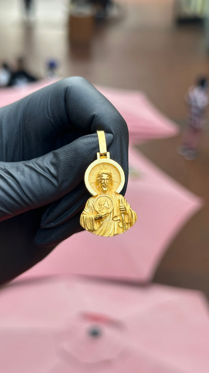 Saint Jude Pendant in solid 10K-24K gold