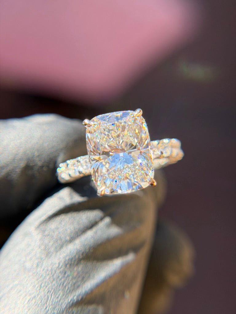 U-Shaped Eternity Engagement Ring