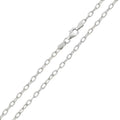 Rhodium Plated 925 Sterling Silver Wire Oval Loop 060 Chain 2.8mm - CH240 RH