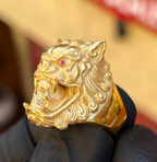 Foo Dog & Skull Ring — detail 3