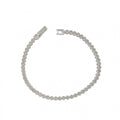 Silver 925 Rhodium Plated 3mm Multiple Clear Micro Pave Tennis CZ Bracelet - GMB00003