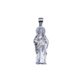 Rhodium Plated 925 Sterling Silver St Jude Pendant 42mm - GMP00080