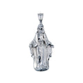 Rhodium Plated 925 Sterling Silver Hollow Mother Mary Pendant 61mm - GMP00092