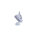 Rhodium Plated 925 Sterling Silver CZ Egyptian Nefertiti Pendant - GMP00097
