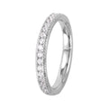Rhodium Plated 925 Sterling Silver Channel Set CZ Band - GMR00065