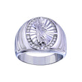 Rhodium Plated 925 Sterling Silver Saint Jude CZ Ring - GMR00329