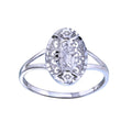 Rhodium Plated 925 Sterling Silver Saint Jude Diamond Cut Ring - GMR00335