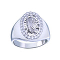 Rhodium Plated 925 Sterling Silver Saint Jude CZ Ring - GMR00340