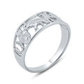 Rhodium Plated 925 Sterling Silver Lucky Symbols Ring - GMR00361