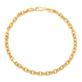 4MM Solid Heavy Link Bracelet in solid 10K-24K gold