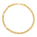 4MM Solid Heavy Link Bracelet in solid 10K-24K gold