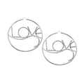 High Polished 925 Sterling Silver Diamond Cut Love Hoop Earrings - HP07