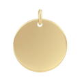 Gold Plated 925 Sterling Silver Disc Engravable 12mm - SOP00121