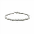 Rhodium Plated 925 Sterling Silver Round Moissanite 2.25mm Tennis Bracelet - MGMB00077