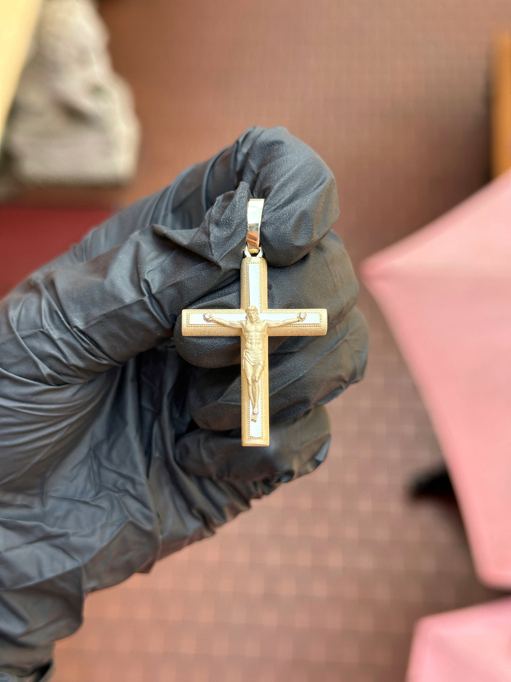 Detailed Crucifix Pendant