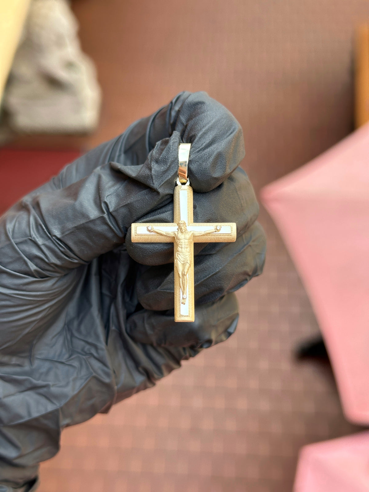 Detailed Crucifix Pendant
