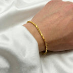 2MM Semi-Hollow Bullet and Anchor Link Bracelet — detail 3