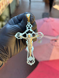 Diamond-Cut Crucifix Pendant