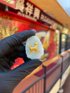 Natural Jade with 24K Zodiac Animal Inlay Pendants — detail 3