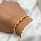 2.6MM Solid Anchor Link Dragon & Tail Bracelet — detail 5