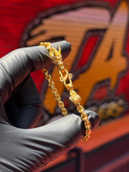 3.5MM Solid Anchor Link Dragon & Tail Bracelet — detail 3