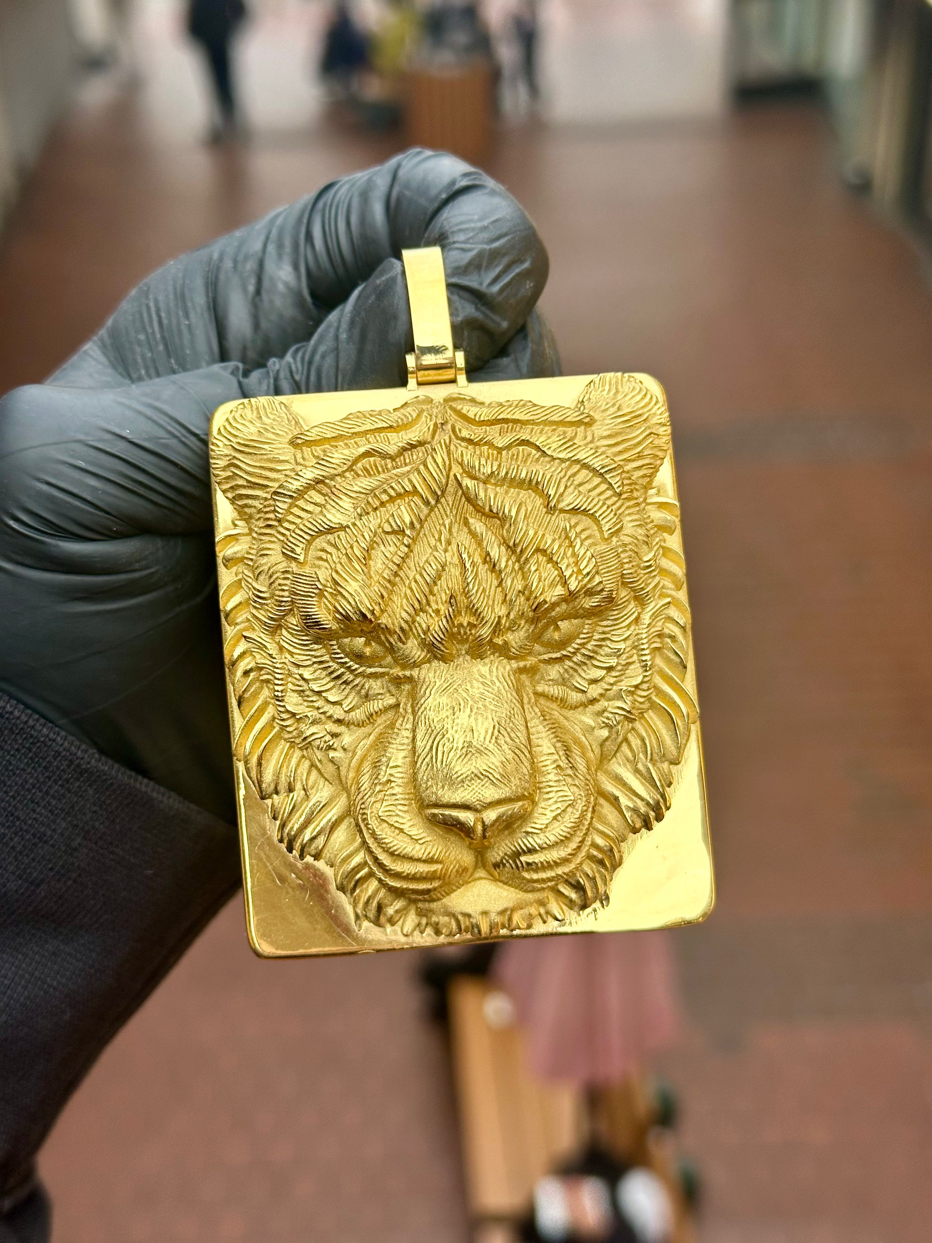 Tiger Rectangular Pendant