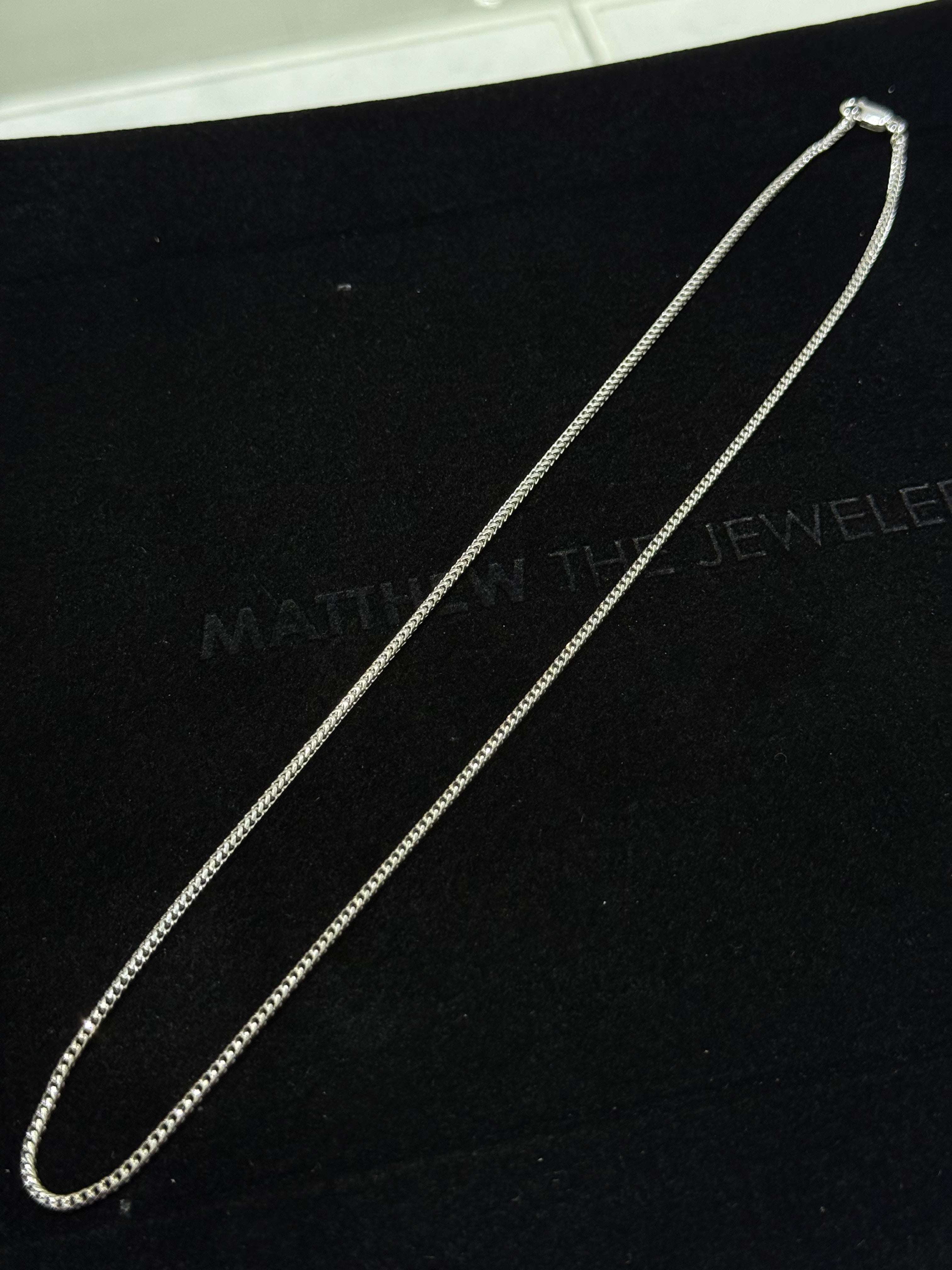 FIRE SALE: 18K White Gold Franco Chain - 2.2mm, 22 inches, 16.46g