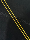 24K Yellow Gold Baht Chain - 22 inches, 1.9mm, 19.27g