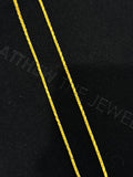 24K Yellow Gold Baht-Anchor Chain - 21 inches, 1.6mm, 19.20g