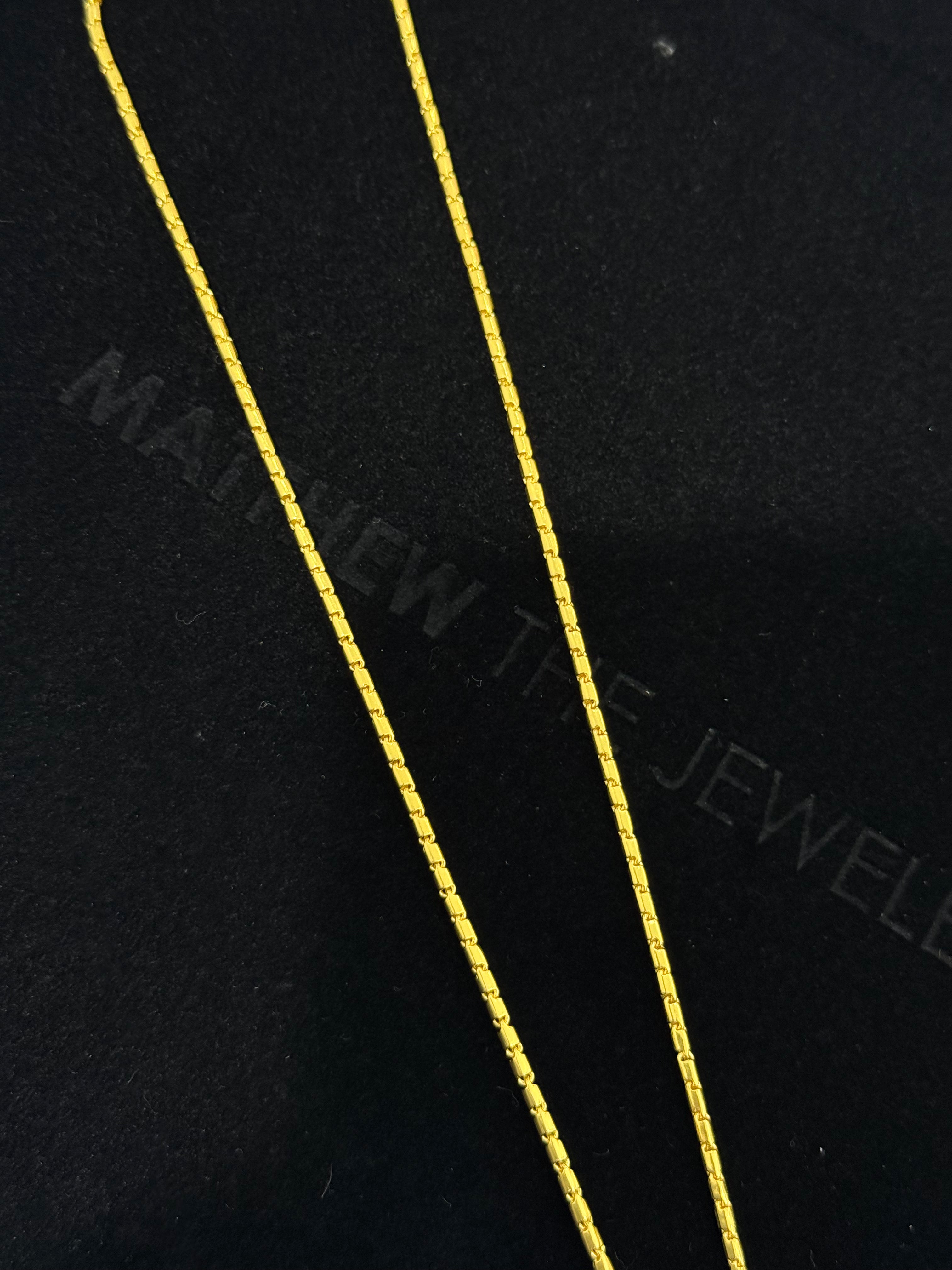 24K Yellow Gold Barrel Chain - 18 inches, 2mm, 15.57g