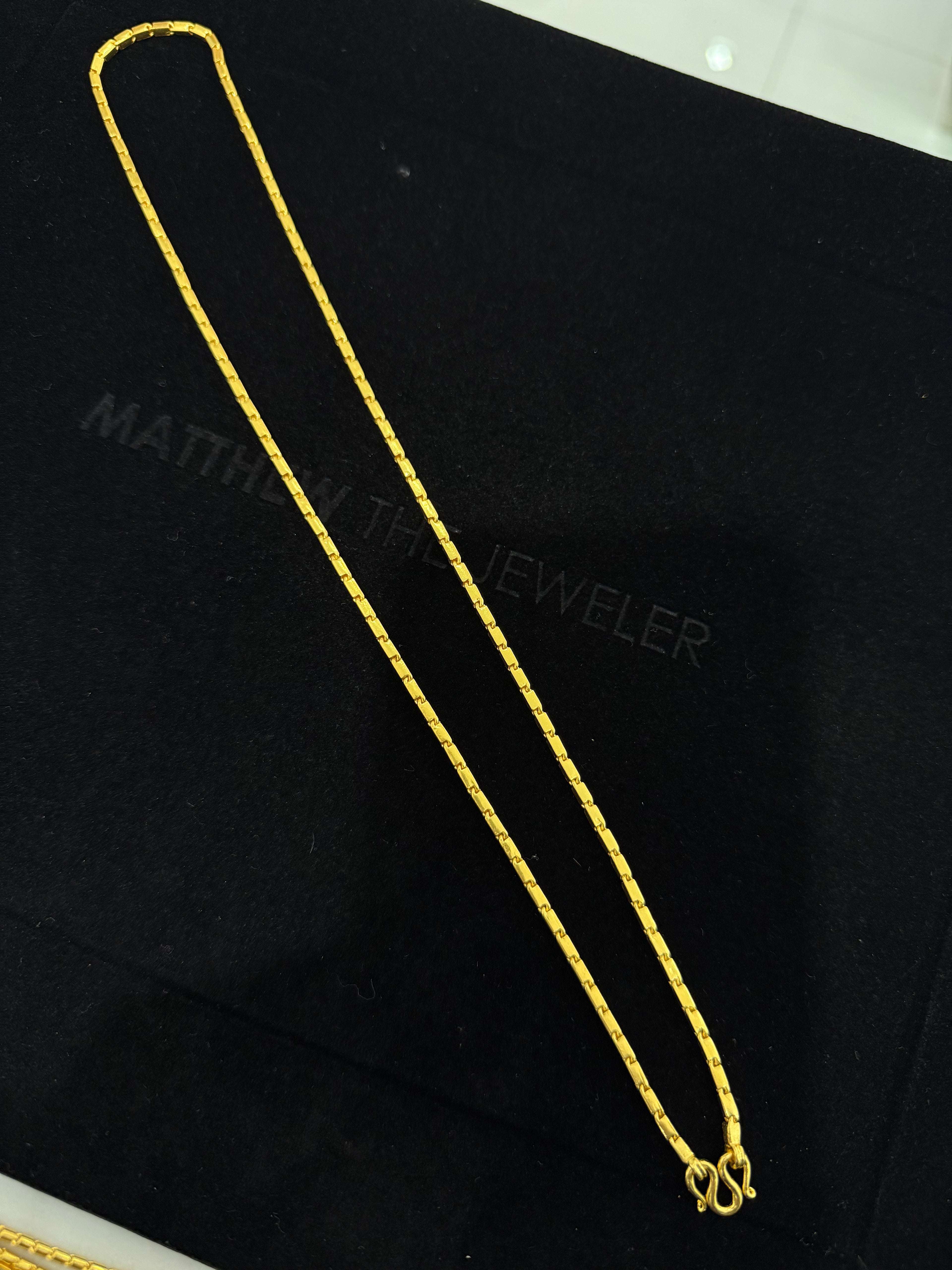 24K Yellow Gold Baht Chain - 23 inches, 2.3mm, 31.99g
