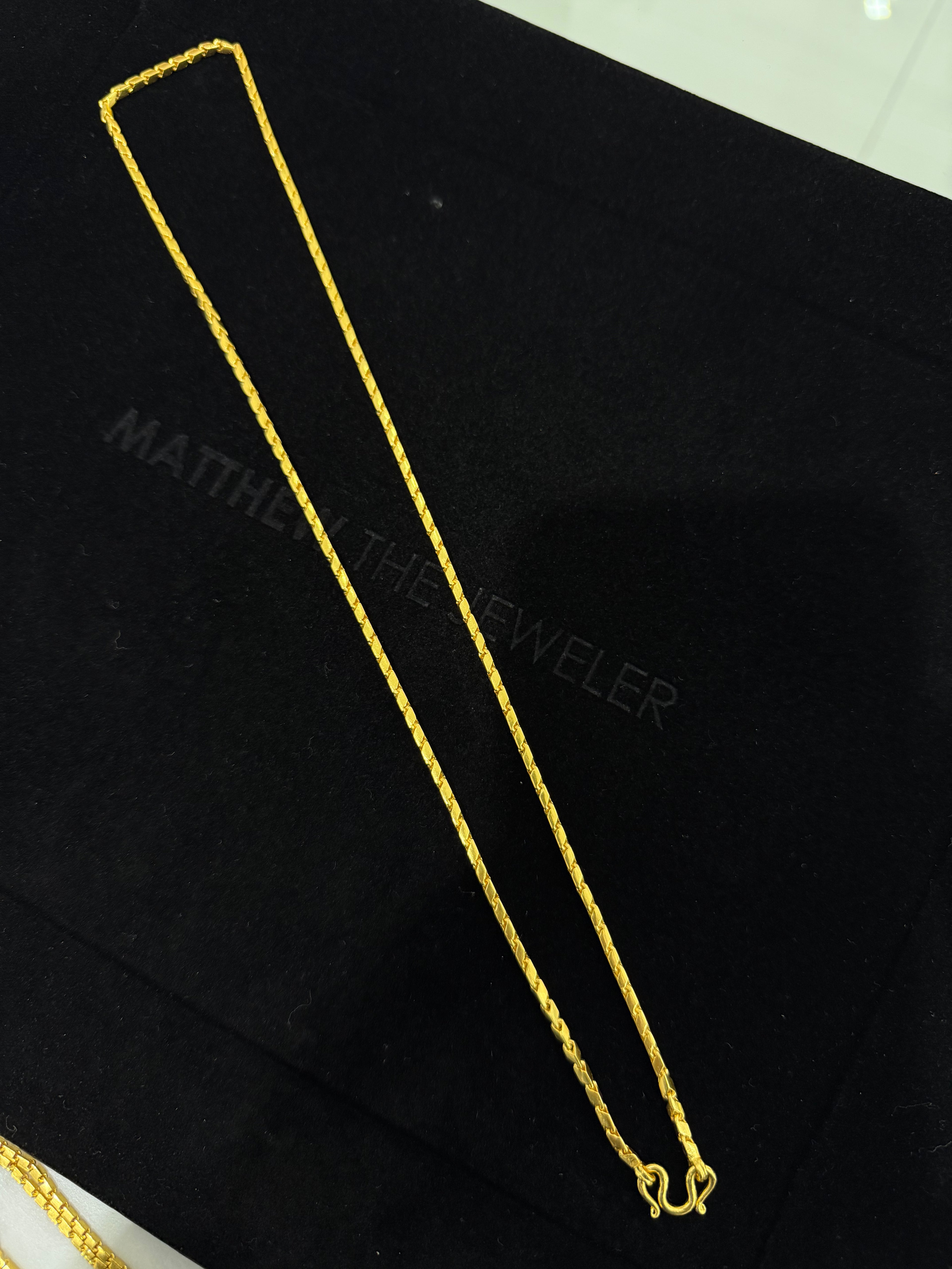 24K Yellow Gold Baht Chain - 23 inches, 2.3mm, 32.32g