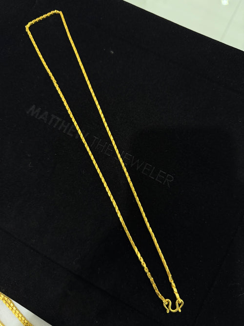 24K Yellow Gold Baht Chain - 23 inches, 2.3mm, 32.32g