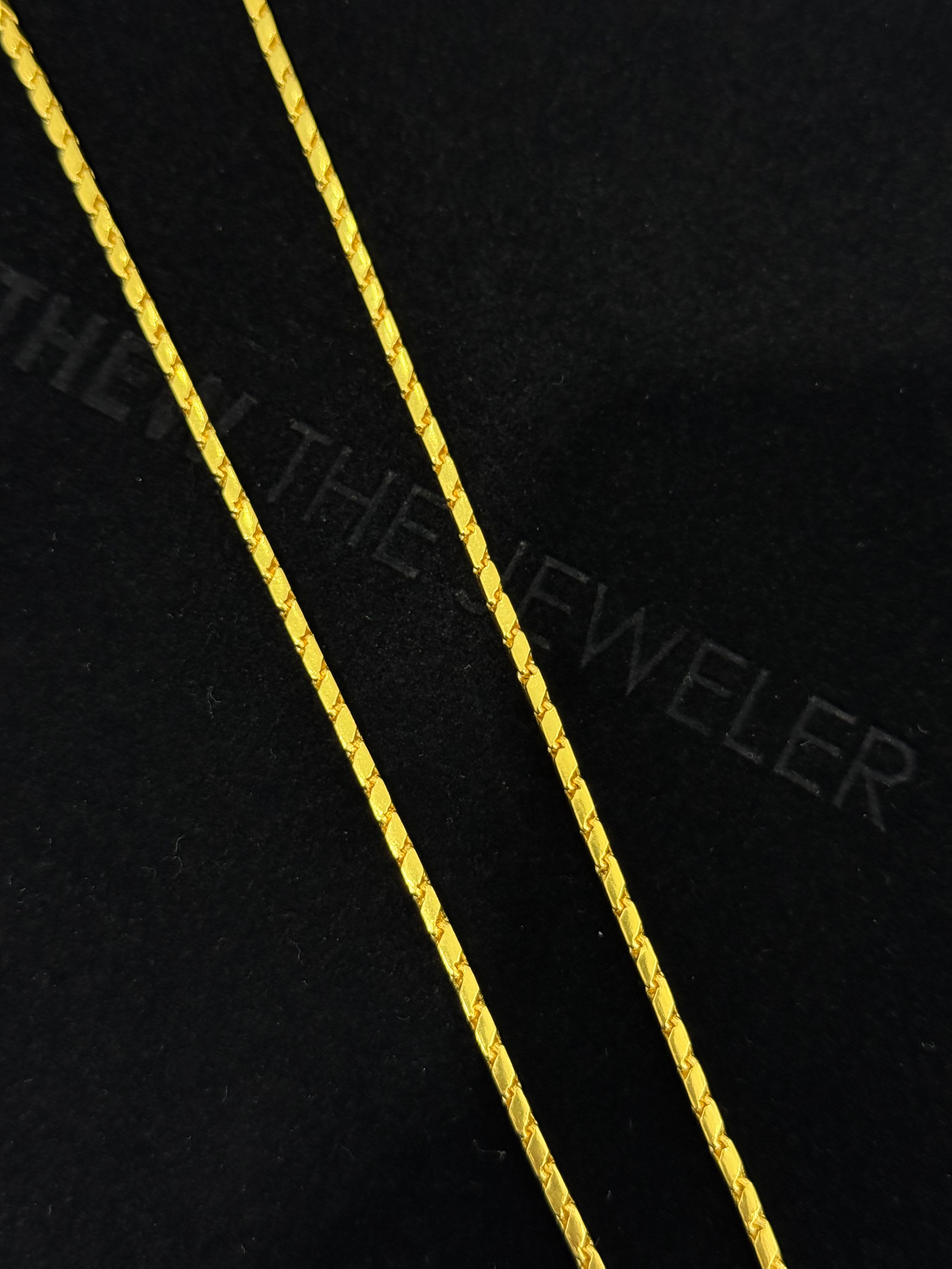 24K Yellow Gold Baht Chain - 23 inches, 2.3mm, 32.32g