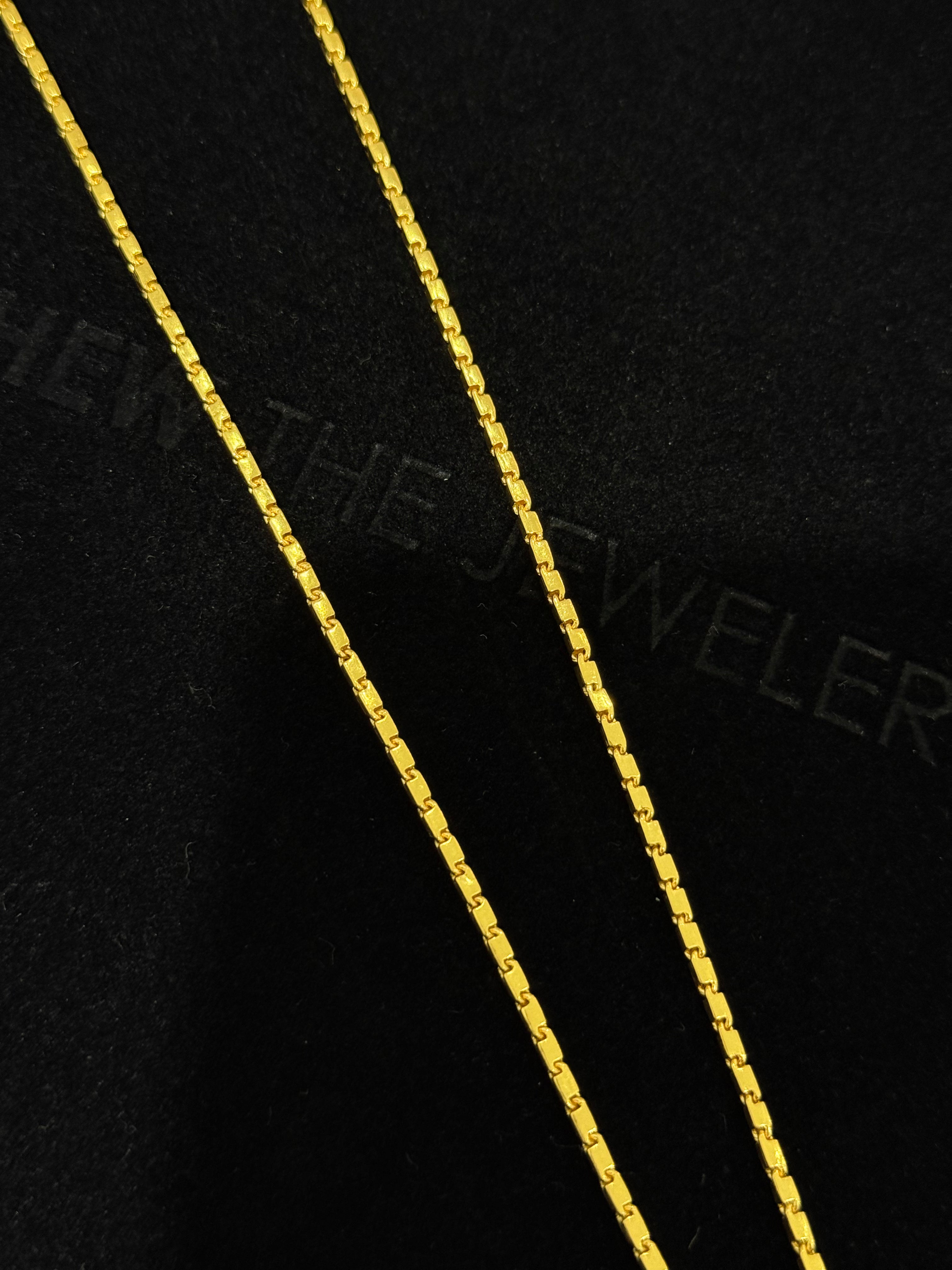 24K Yellow Gold Baht Chain - 22 inches, 1.8mm, 18.79g